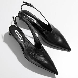 JIL SANDER ジルサンダー パンプス J15WP0128 P6521 レディース レザー ミュール ポインテッドトゥ シューズ 靴 001/BLACK｜s-musee