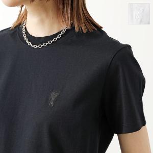 ami paris アミパリス Tシャツ UTS003.724 レディース 半袖 クルーネック カットソー ハートロゴ 刺繍 コットン カラー2色｜インポートセレクト musee