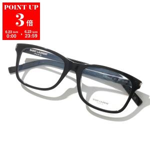 SAINT LAURENT サンローラン メガネ SL 288 SLIM メンズ スクエア型 伊達メガネ 眼鏡 めがね 黒縁メガネ ロゴ アイウェア 001｜s-musee