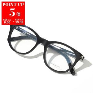 SAINT LAURENT サンローラン メガネ SL 471 メンズ ウェリントン型 伊達メガネ 眼鏡 めがね 黒縁メガネ ロゴ アイウェア 001｜s-musee