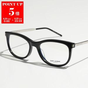 SAINT LAURENT サンローラン メガネ SL 513 メンズ ウェリントン型 伊達メガネ 眼鏡 めがね 黒縁メガネ ロゴ アイウェア 001｜s-musee