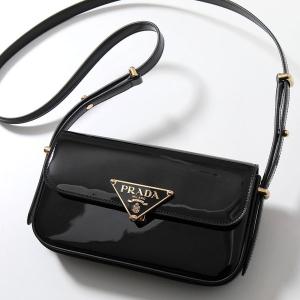 PRADA プラダ ショルダーバッグ 1BD339 069 レディース パテントレザー エナメル トライアングルロゴ ポシェット 鞄 F03KJ/NERO/R｜s-musee