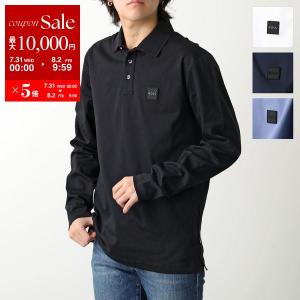 HUGO BOSS ヒューゴボス ポロシャツ BLACK 50485162 10247296 メンズ 長袖 コットン ラバーロゴパッチ カラー4色｜s-musee