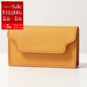 【訳あり】MARNI マルニ カードケース PFMOT05U07 LV520 レディース サフィアーノレザー 名刺入れ ビジネスカードホルダー ロゴ Z645Y｜s-musee