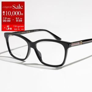 GUCCI グッチ メガネ GG0532ON メンズ スクエア型 ウェリントン型 めがね 眼鏡 GGロゴ 伊達メガネ 001/Black-Crystal-Transp｜s-musee