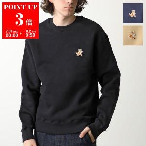 MAISON KITSUNE メゾンキツネ トレーナー SPEEDY FOX PATCH MM00313KM0307 メンズ スウェット 長袖 クルーネック コットン ロゴ 刺繍 P239/MALTSHAKE｜s-musee