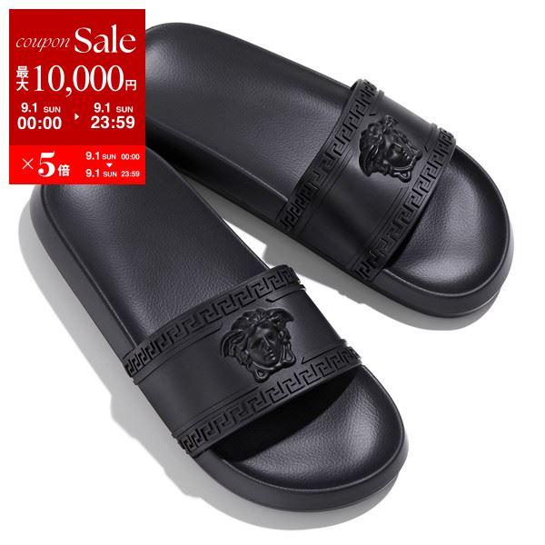 VERSACE ヴェルサーチ サンダル SLIDES GOMMA 1008733 DGO9G メンズ...