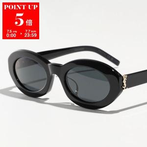 SAINT LAURENT サンローラン サングラス SL M136/F レディース オーバル型 メガネ 眼鏡 カサンドラロゴ アイウェア 001/BLACK-BLACK-BLACK｜s-musee