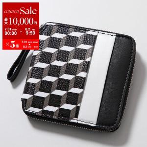 PIERRE HARDY ピエールアルディ 二つ折り財布 HONORE ホノレ ACW01 レディース ミニ財布 ラウンドファスナー BLACK-WHITE-BLACK｜s-musee