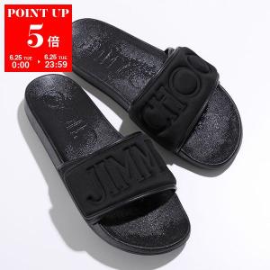 Jimmy Choo ジミーチュウ サンダル FITZ M PFP メンズ パフロゴ ライクラ スライドサンダル シューズ 靴 V-BLACK/BLACK｜s-musee