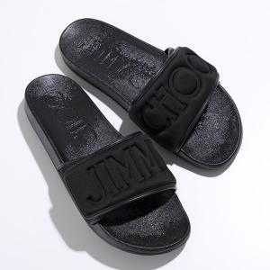 Jimmy Choo ジミーチュウ サンダル FITZ M PFP メンズ パフロゴ ライクラ スライドサンダル シューズ 靴 V-BLACK/BLACK｜s-musee