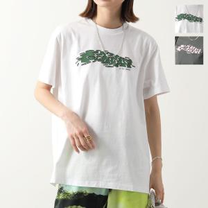 GANNI ガニー 半袖 Tシャツ Future Heavy Jersey Ganni Relaxed T-shirt レディース ロゴ カットソー コットン クルーネック カラー2色