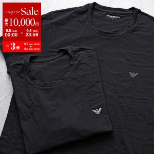 EMPORIO ARMANI エンポリオアルマーニ 半袖 Tシャツ 111267 4R720 メンズ 【2枚組】 クルーネック ストレッチ イーグルロゴ 17020｜s-musee