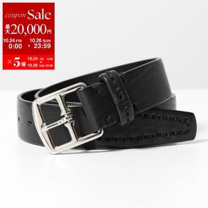 J&M DAVIDSON HARNES BUCKLE END STITCH 35MM BHNS-0ST-BR35 メンズ ベルト レザー スクエアバッグル 999S/BLACK｜s-musee