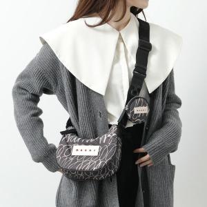 【美品】MARNI⭐︎ マルニ　ストラップバック　ミニ⭐︎マルチグレー ライトグレー レザー製 Trunkaroo ミニショルダーバッグ | Marni