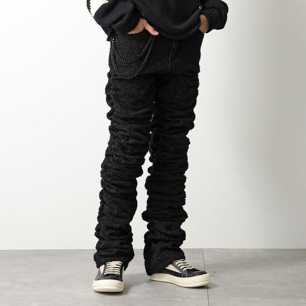 GUAPI グアピ ジーンズ All Black Super Stacked Denim メンズ ダ...