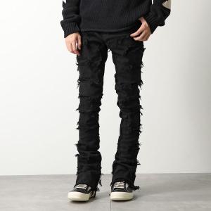 GUAPI グアピ フェイクレザーパンツ Obsidian Black Raindrop Leather
