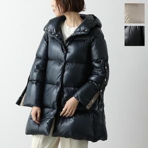 HERNO イタリア　切り替えダウンコート黒44 HERNO ヘルノ ダウンコート PI002118D 33344 レディース ウール