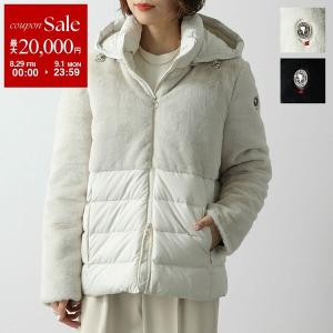 CAPE HORN ケープホーン ダウンジャケット ARENAL アレナル 72568 レディース エコファー 撥水加工 異素材切替 フード付 カラー2色