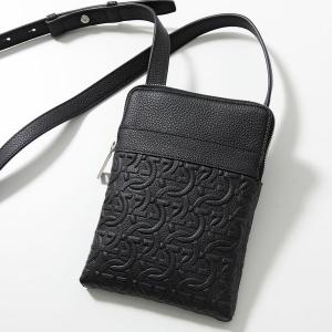 【未使用に近い】フェラガモ ショルダーバッグ　オールレザー　ガンチーニ　メンズ 未使用に近い】フェラガモ ショルダーバッグ オールレザー ガンチーニ