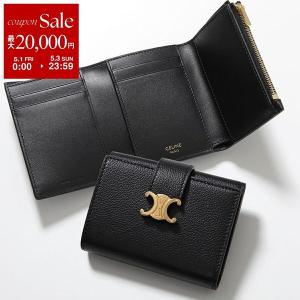 CELINE セリーヌ 三つ折り財布 Fine Strap Wallet ファイン ストラップ ウォレット 10M963GHH.04LU 10M963GHH.38NO レディース トリオンフ カラー2色｜インポートセレクトmusee