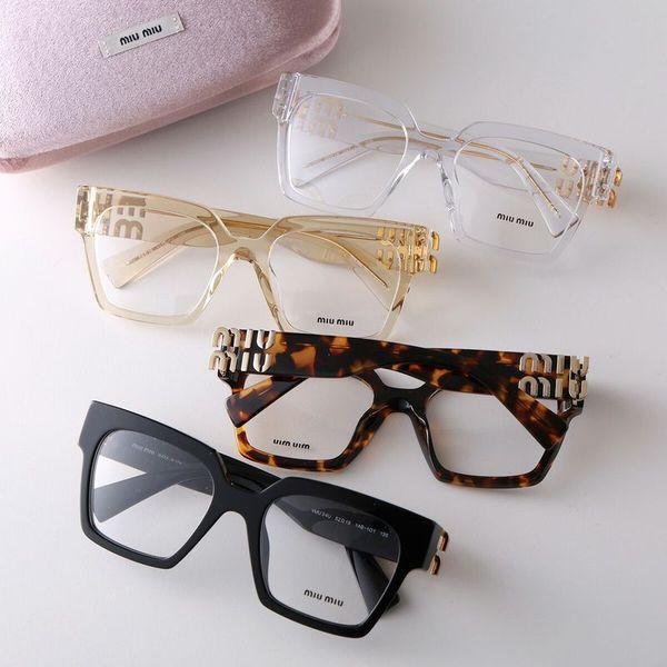 MIUMIU ミュウミュウ メガネ VMU 04U レディース メタルロゴ アイウェア スクエア ウ...