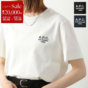 APC A.P.C. アーペーセー Tシャツ COHBU M26388 レディース 半袖 カットソー コットン ロゴ 刺繍 クルーネック ロゴT