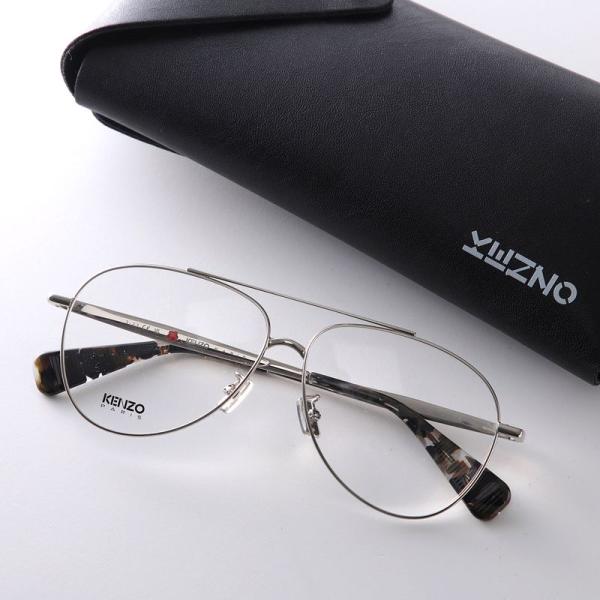 KENZO ケンゾー メガネ KZ50190U メンズ ティアドロップ型 メタルフレーム 細フレーム...