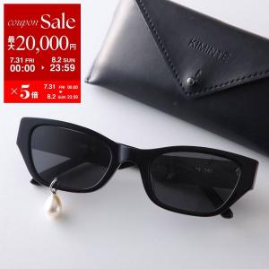 KIMHEKIM キムヘキム サングラス PEARL TEAR CAT-EYE SUNGLASSES KHK-SG071 レディース キャットアイ型 セルフレーム フルリム パール装飾 BK