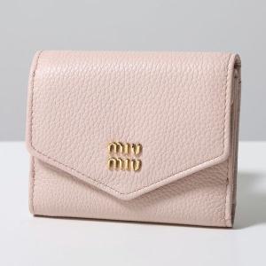 miu MIU ミュウミュウ 三つ折り財布 レディース ピンク 5MH040