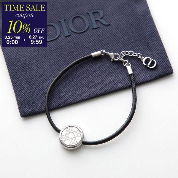 Dior ディオール コードブレスレット B2538HOMLE メンズ レザー ロゴ カナージュ メ...
