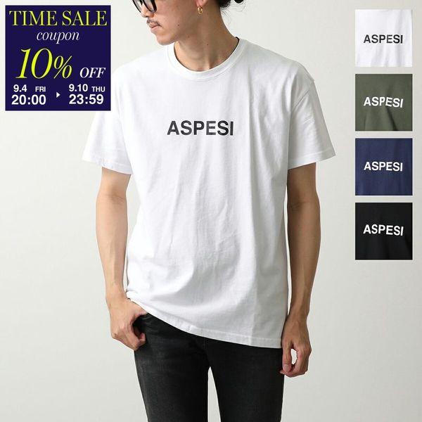 ASPESI アスペジ Tシャツ BASIC 2 ASP1MTS02 メンズ 半袖 カットソー ロゴ...