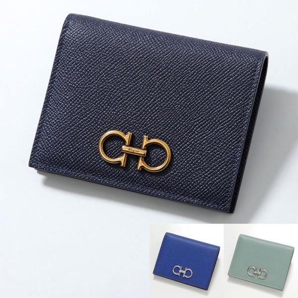 FERRAGAMO フェラガモ 二つ折り財布 THE GANCINI ガンチーニ 22 D780 レ...