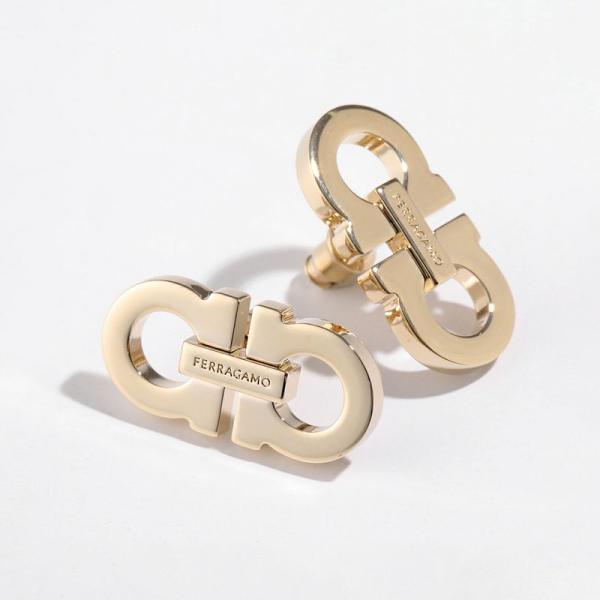 FERRAGAMO フェラガモ スタッドピアス 76 0868 レディース ダブルガンチーニ アクセ...
