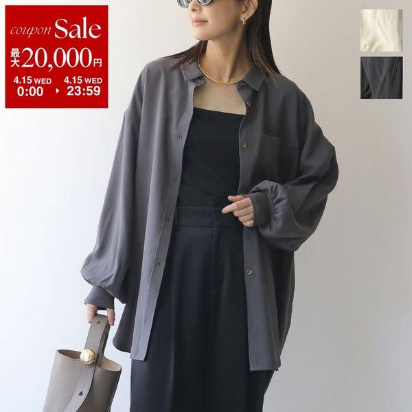 CHIGNON シニヨン シャツ 1854-013KK レディース ドレープ タック レーヨン混ツイ...