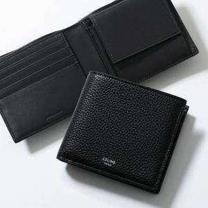 CELINE セリーヌ 二つ折り財布 Bi-fold Wallet with Coin バイフォールドウォレット 10C873GTZ.38SI メンズ レザー ロゴ 小銭入れあり カラー3色｜インポートセレクトmusee
