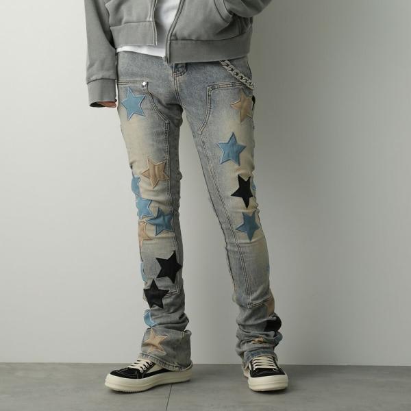 GUAPI グアピ ジーンズ Powder Blue Vintage Stars Denim 518...