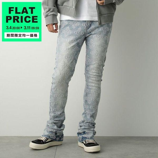 GUAPI グアピ ジーンズ Aqua Blue Embellished Denim V4 521A...