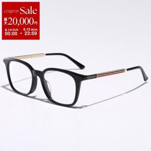 GUCCI グッチ メガネ GG0831OA メンズ ウェリントン型 セルフレーム フルリム コンビネーション ロゴ アイウェア 001/Black-Gold-Transparent