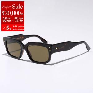 GUCCI グッチ サングラス GG1218S メンズ スクエア型 セルフレーム フルリム ロゴ アイウェア 002/HAVANA-HAVANA-GREEN