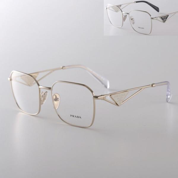 PRADA プラダ メガネ VPR A51 レディース ポリゴン型 メタルフレーム クリングスタイプ...