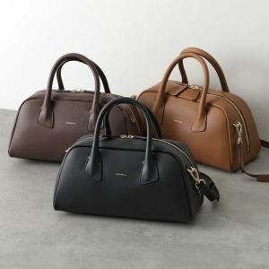 JIL SANDER◇ショルダーバッグ/ベロア/BLK/無地/ゴールドチェーン