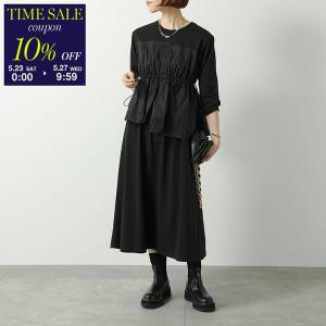 HERENCIA ヘレンチア ワンピース Bustier-style Docking Cut Dress H325303 レディース ビスチェ ドッキング 長袖 カットソー コットン混 ロング丈 2