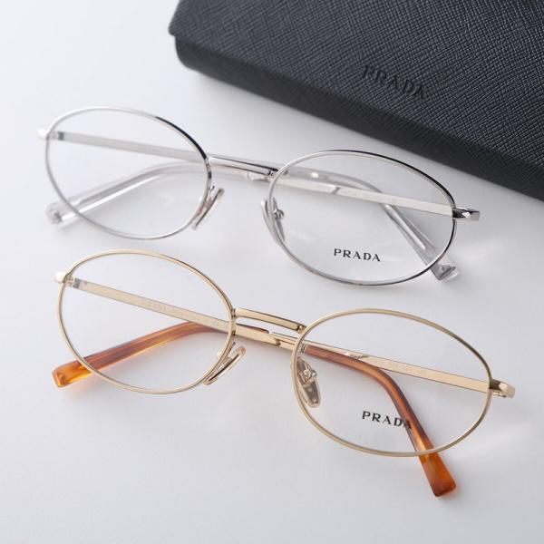 PRADA プラダ メガネ VPR A57 レディース オーバル型 メタルフレーム 細フレーム フル...