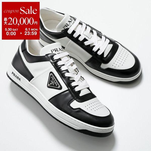 PRADA プラダ スニーカー 2EE364 3LKG D003 メンズ ダウンタウン レザー トラ...