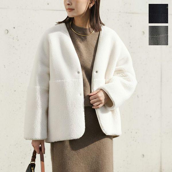 PASSIONE パシオーネ ボアコート 546411 レディース リバーシブル フェイクムートン ...