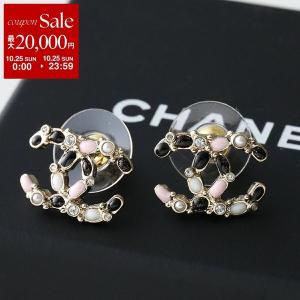 CHANEL シャネル ピアス ABG639 B22459 レディース ツイード モチーフ ココマーク CCマーク スタッド パール ラインストーン U4656