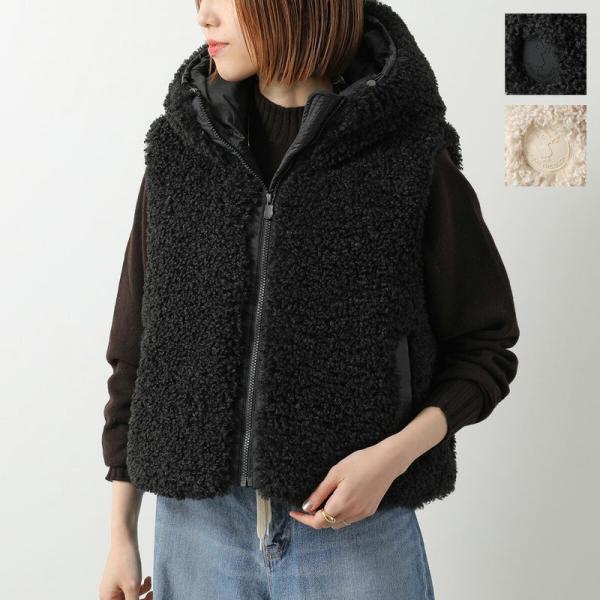 SAVE THE DUCK セイブザダック フェイクファーベスト AYLA D82501W CURL...