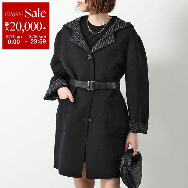 PRADA プラダ ウールコート P685QK 13L1 レディース シングルブレスト ベルト付き ...