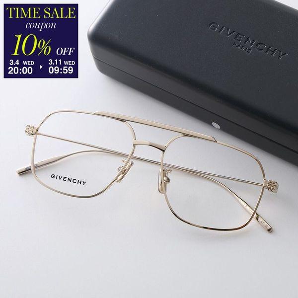GIVENCHY ジバンシィ メガネ GV50038U メンズ ティアドロップ型 メタルフレーム 細...